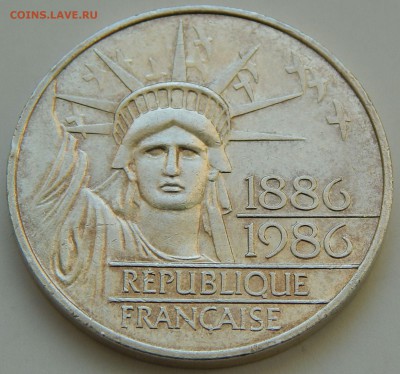 Франция 100 франков 1986 Статуя Свободы, до 20.05.16 в 22:00 - 3882