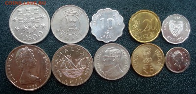 КОРАБЛИ на монетах мира Подборка 10 шт. №2 - Набор 2 Аверс.JPG