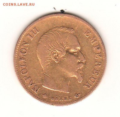 10 франков 1859г. Оценка - 10 francs 1859 (2)