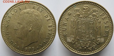 12.Разная инострань по фиксу - 12.3.Испания 1 песета 1975 (78)     293