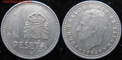 12.Разная инострань по фиксу - 12.6.Испания 1 песета 1986   299
