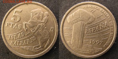 12.Разная инострань по фиксу - 12.16.Испания 5 песет 1997    526н