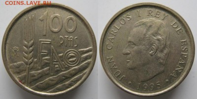12.Разная инострань по фиксу - 12.22.Испания 100 песет 1995    109