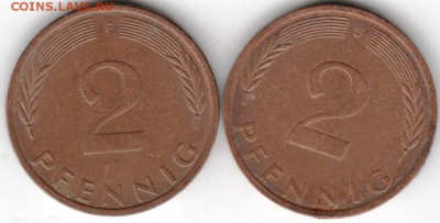 ФРГ. 2 пфеннига 1975 г. F,J до 24.00 21.05.16 г. - Scan-160514-0014