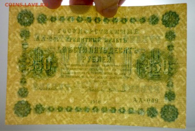 250 рублей 1918 года до 19.05.2016 22:00 (мск) - P1040228.JPG
