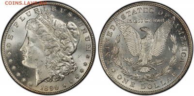 доллар морган 1890г - 1890ссPCGS
