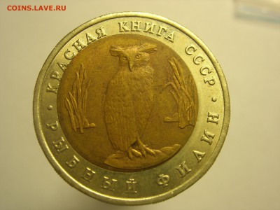 Красная книга 5 рублей 1991 Филин БРАК - DSCN7802.JPG