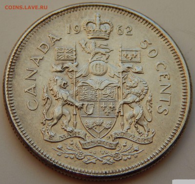 Канада 50 центов 1962 Елизавета II, до 24.05.16 в 22:00 МСК - 4047