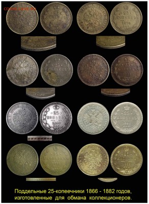 О ПОДДЕЛЬНЫХ 25-КОПЕЕЧНИКАХ 1866 – 1882 годов - 01-01