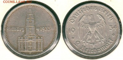 Германия, 2м 1934(F), кирха с над, с 200! -до 22-00мск 19.05 - ger-2m-1934F