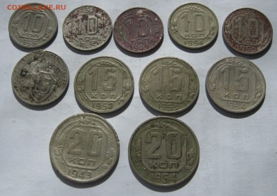 33 монеты - 1,2,3,10,15,20 копеек 1924-1957.РАЗНЫЕ годы. - 030.JPG