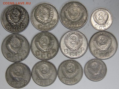 12 монет 1943-57г Никель - Дореформа().JPG