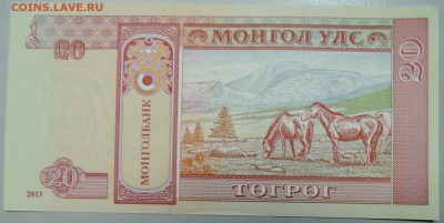 МОНГОЛИЯ - 20 тугриков 2013 г. пресс до 24.05 в 22.00 - DSCN4741.JPG