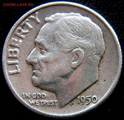 США_серебряный дайм (10 центов) 1950; 19.05_22.36мск - 12258