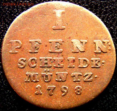 Германия. Брауншвейг-Ганновер_1 пфенниг 1798; до 19.05_22.38 - 9515