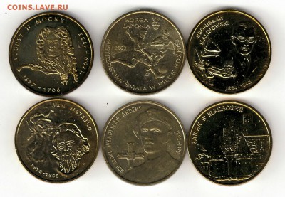 Польша 2zł Юбилейка 2002г 6 монет - 105953_scan