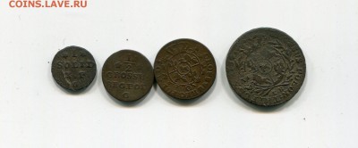 станислав август польша1768 комплект меди 4 шт до25мая блиц - станслав августин к 1
