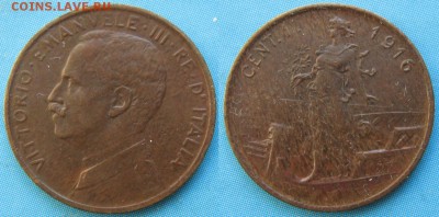 12.Разная инострань по фиксу - 12.31. Италия 1 чентезимо 1916    1166-1