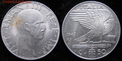 12.Разная инострань по фиксу - 12.43. Италия 50 чентезимо 1942     2116