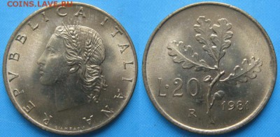 12.Разная инострань по фиксу - 12.50. Италия 20 лир 1981    2139