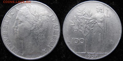 12.Разная инострань по фиксу - 12.51. Италия 100 лир 1957    2176