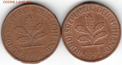 ФРГ. 2 пфеннига 1992 г. F,A до 24.00 26.05.16 г. - Scan-160517-0017