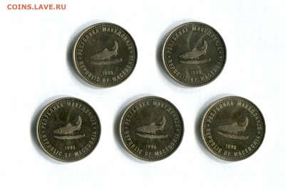 2 денара 1995 Македония  (5 штук) 50  ФАО UNC 23.05. 21-50 - img174