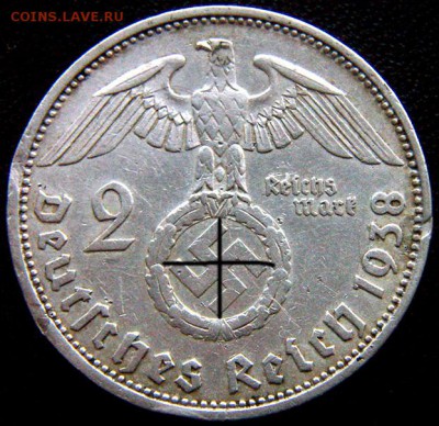 Германия. 3-й Рейх_2 рейхсмарки 1938(А); до 21.05_22.42мск - 11148