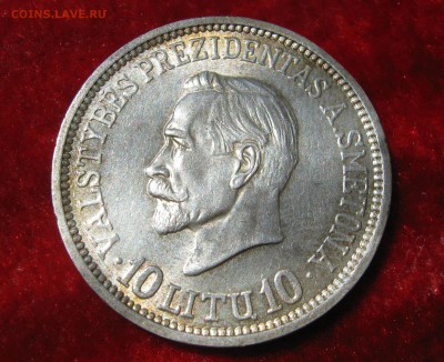 ЛИТВА 10 литов 1938. 20 лет Республике.(СМЕТОНА) - 002.JPG