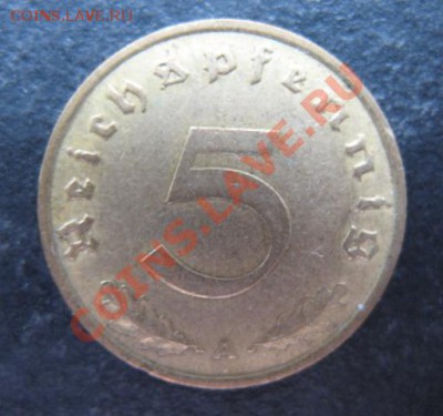 Третий рейх, 1938 А, 5 пф, до 16.11 в 21-30 мск - 1938-5