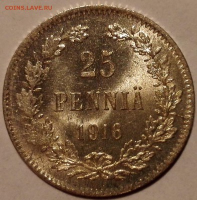 25 пенни 1916, 1917, 50 пенни 1916, 1917 (все UNC) - 1