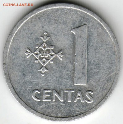 Литва. 1 цент 1991 г. до 24.00 26.05.16 г. - Scan-160517-0041