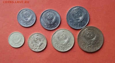 1,2,3,5,10,15,20 коп 1954 до 29 мая блиц блиц - 1954 полный 2