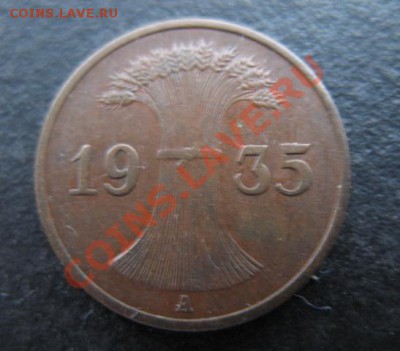 Третий рейх, 1935 А, 1 пф, до 16.11 в 21-30 мск - 1935-1п