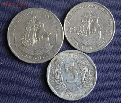 С 1 руб. EAST CARIBBEAN STATES 1$,25с и 5с 2004г.  до 29.05 - IMG_1728.JPG