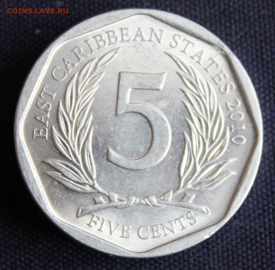 С 1 руб. EAST CARIBBEAN STATES 5с 2010г. UNC  до 29.05 в 22 - IMG_1736.JPG