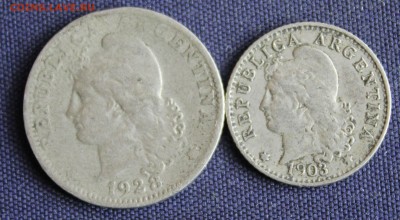С 1 руб. АРГЕНТИНА 20с 1928г. и 5с 1903г.  до 29.05 в 22-00 - IMG_1737.JPG