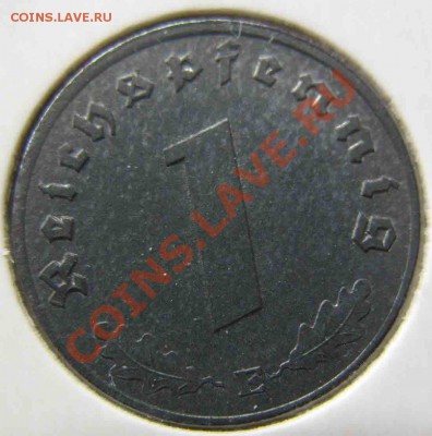 1 Пфенниг 1945 года-Е-Цинк-очень редкий - 15-8000р-6500р-1