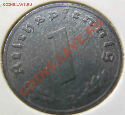 1 Пфенниг 1945 года-Е-Цинк-очень редкий - 15-8000р-6500р-2