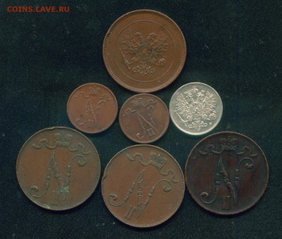 1-25 пенни Финляндия 1911-1917гг (7 шт) до 26.05.16г - фин-