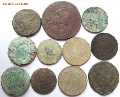 11 медных монет 1748-1912 до 30.5.2016 (22.00) - медь_ав