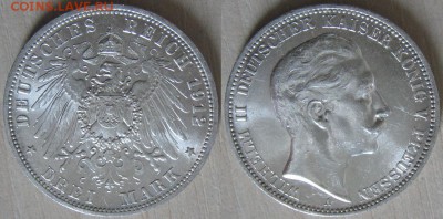 3 марки Пруссия. Оценка. - 3 М 1912 2.JPG