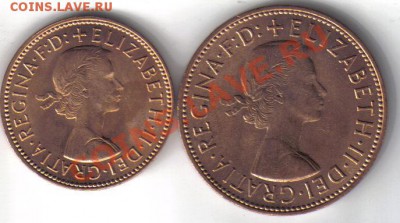 2 и 1 пенни 1967 AUNC до 14.11 21.00мск - Британия полпенни,пенни 1967-1