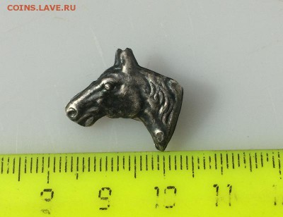 Значок голова лошади(серебро) - 1 (2)