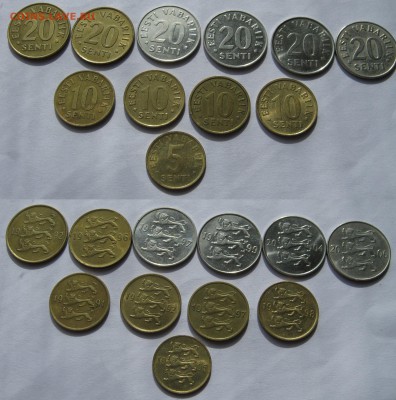 ЭСТОНИЯ 24 монеты 1,5 крон, 5,10,20,50 сенти 1991-2008. - 022.JPG