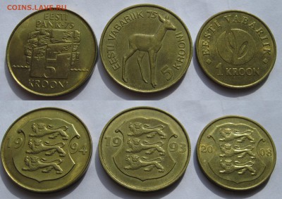ЭСТОНИЯ 24 монеты 1,5 крон, 5,10,20,50 сенти 1991-2008. - 008.JPG