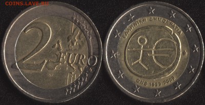Греция 2 евро 2009 10 ЛЕТ ЕВРО до 22:00мск 01.06.16 - Греция 2 евро 2009