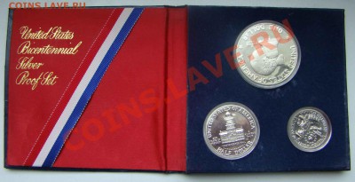 США. Набор серебряных монет 1976. в футляре - DSC04783.JPG