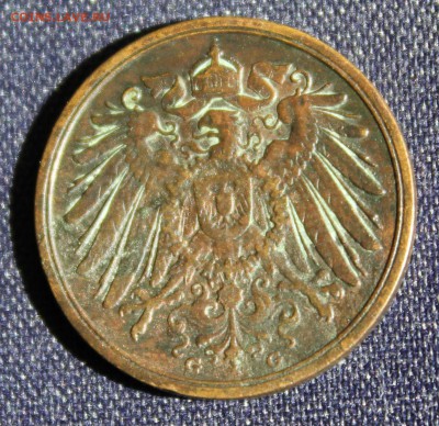 С 1 руб. КАЙЗЕРРЕЙХ 2 пфеннига 1914г."G"  до 1.06 в 22-00 - IMG_1796.JPG