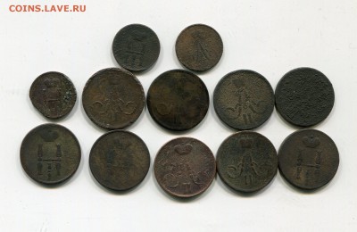 денежка,копейка 1853-66 ем 12 штук все разные! - денежка копейка 2